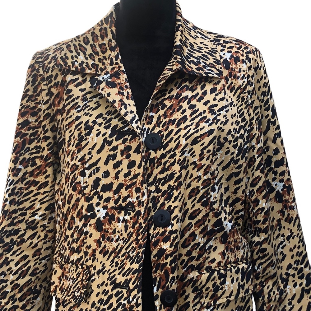 Worthington Stretch Cheetah Animal Print Jacket size Medium - Picture 10 of 14